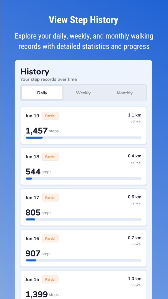 Step History